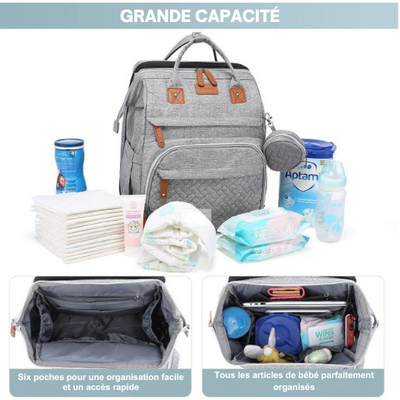 Nidéo - Sac à langer tout-en-un avec espace de change