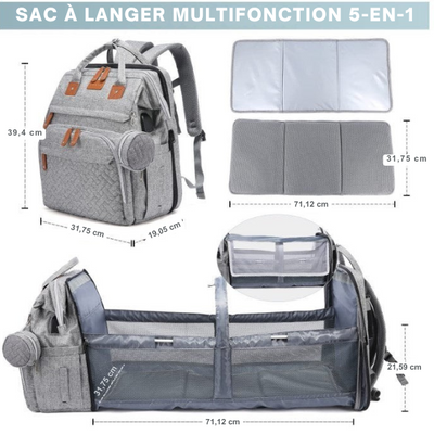 Nidéo - Sac à langer tout-en-un avec espace de change