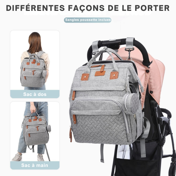 Nidéo - Sac à langer tout-en-un avec espace de change