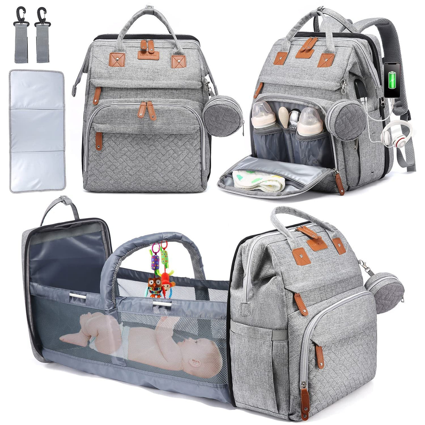 Nidéo - Sac à langer tout-en-un avec espace de change